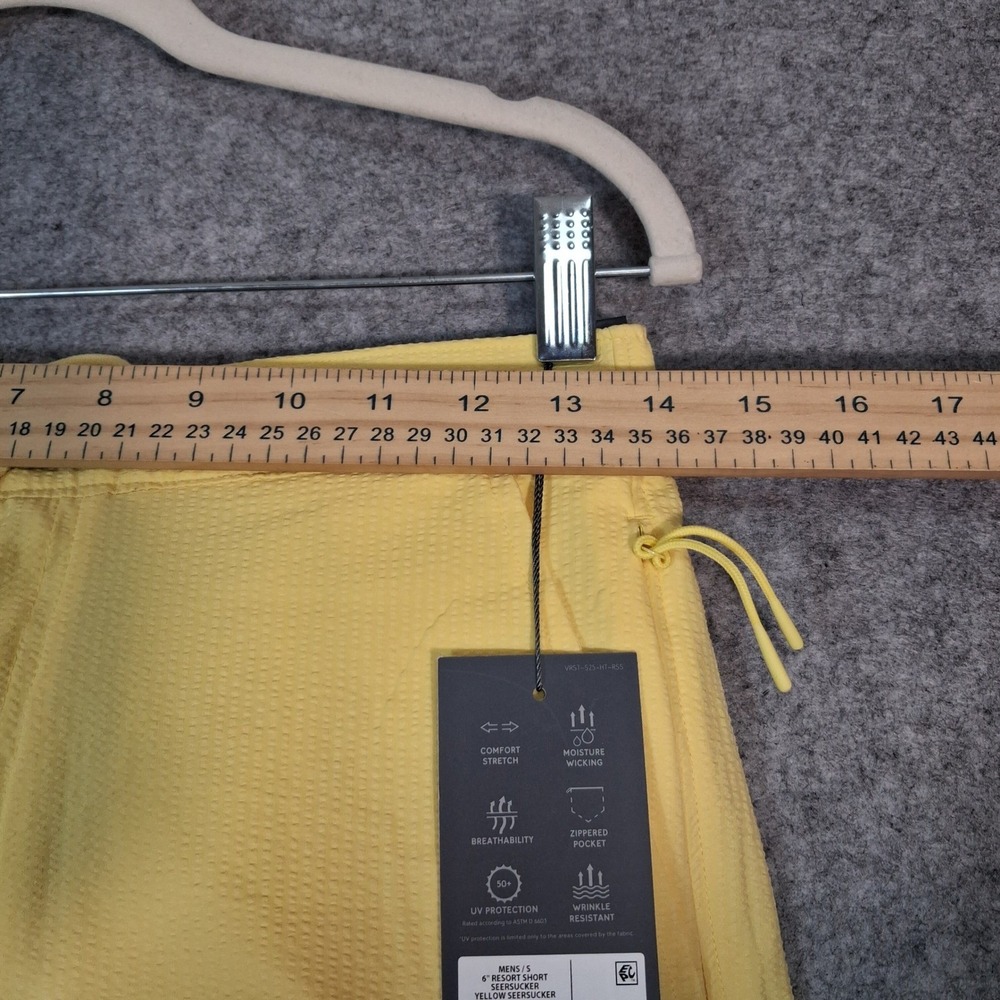 VRST Resort Short Mens S Yellow Seersucker 6 Inch Inseam Relaxed Fit NWT - Picture 8 of 8